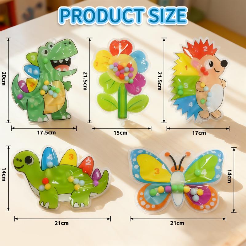 Montessori Color Sorting Maze Beads Squishy Toy Food Grade Silicone Fidget Decompression Game Kids Sensory Fine Motor Skills Toy