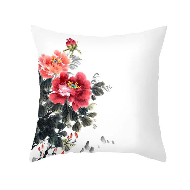 Colorful Flower Printing Pillow Floral Plant Cushion Cover Decoration Home Textile Sofa