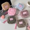 Ins Style Plush Leopard Print Cosmetic Bag Mini Portable Makeup Pouch Zipper Coin Purse Travel Storage Organizer For Women Girls