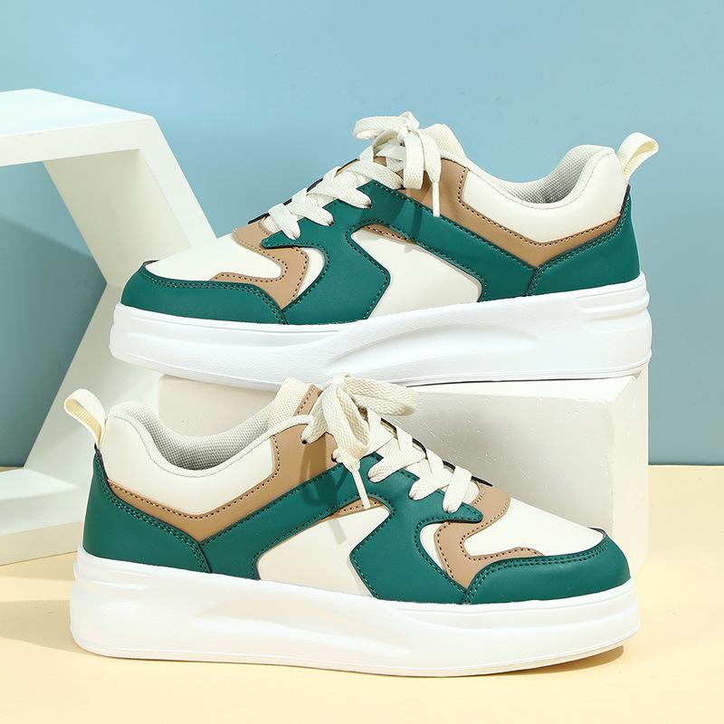 Fashion Board Shoes Ins Trendy Sneakers Women Men PU Leather Walking Shoes Casual Daily Shoes Platform Footwear Wear-resistant