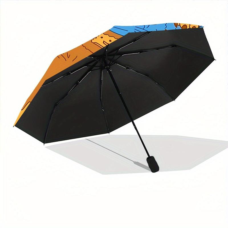 1pc Cat IllustrationAutomatic Open/close, All-Season Portable Folding Umbrella for Friends, Travel, Everyday, Events yy250806055
