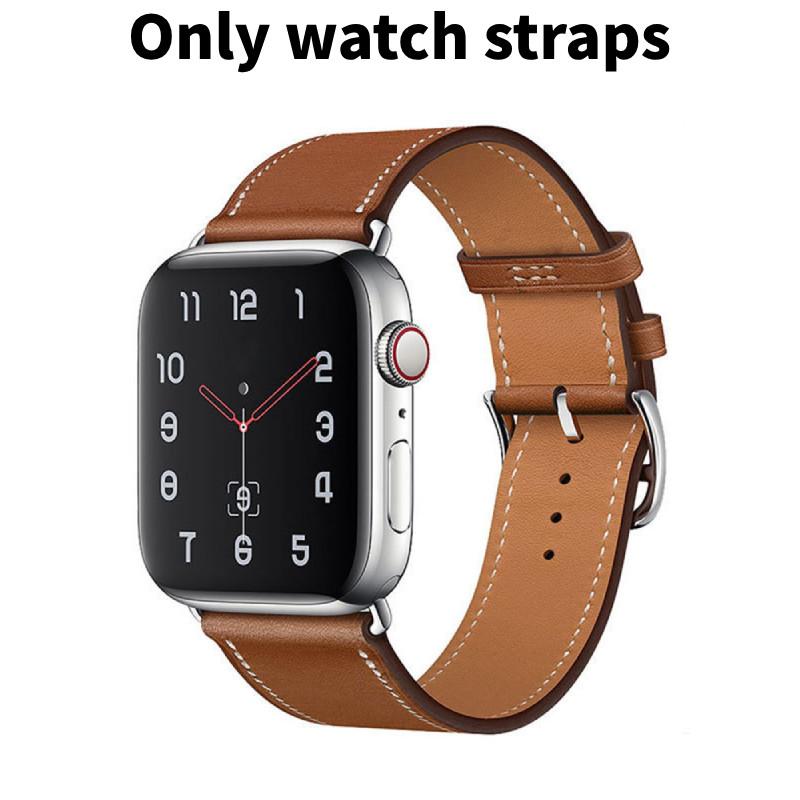 Apple Watch 8 Leather Strap For Single Loop Crosshatch Genuine Leather Band For 38mm And 42mm