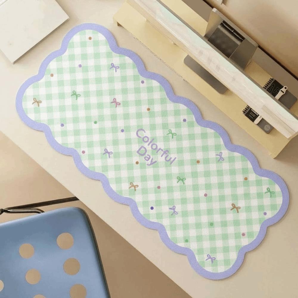 Gingham Mouse Pad Cute Table Blotter Table Cushion Desk Mat  Students