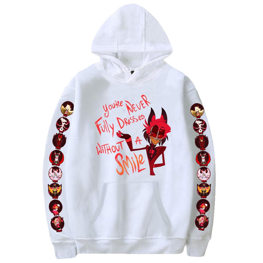 Hazbin Hotel Anime Hoodies Autumn Long Sleeve Unisex Harajuku Pullovers Streetwear Graphic Oversized Clothes Sweatshirt