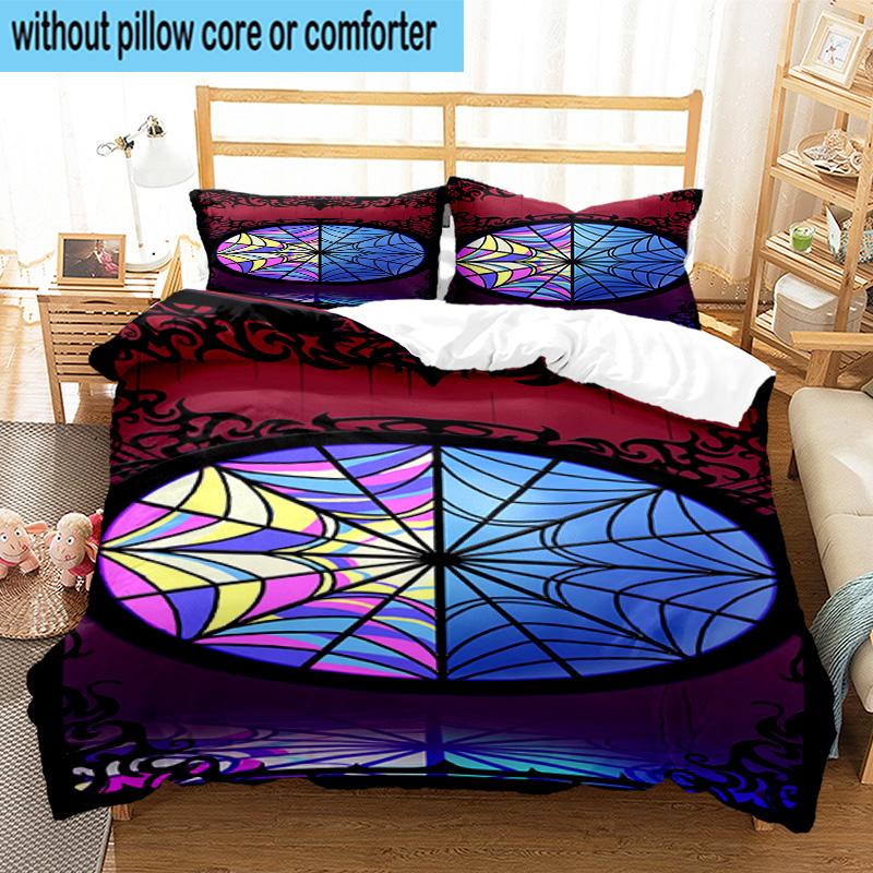 3PCS Colorful Web Adams Design 3pcs Bedding,Including 3PCS Duvet Cover And 2pcs Pillowcases Perfect for Christmas,Ideal for Bedroom, Dormitory