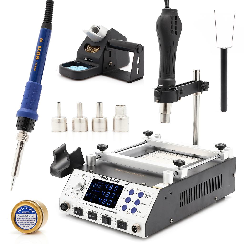 Yihua 853Aaa+ 3-In-1 Soldering Station + 10 Tips + 5 Solders