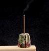 Natural Carved Flower Incense Stick Holder Base for Home, Yoga, Meditation