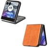 For Motorola Razr 60 Case Stitching Line PU Leather Coated PC Phone Cover