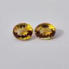 Earrings Making Oval Cut Eye Clean Citrine Stones, 2 Pieces Set Natural Citrine Gemstone, 10.70 Carat, 12 To 13 Mm Size.