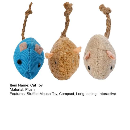 Cat Mouse Toys Stuffed Catnip Plush Mice Cat Toys Interactive Play Cat Chew Toy for Indoor Cats Hunting Instincts And Entertainment