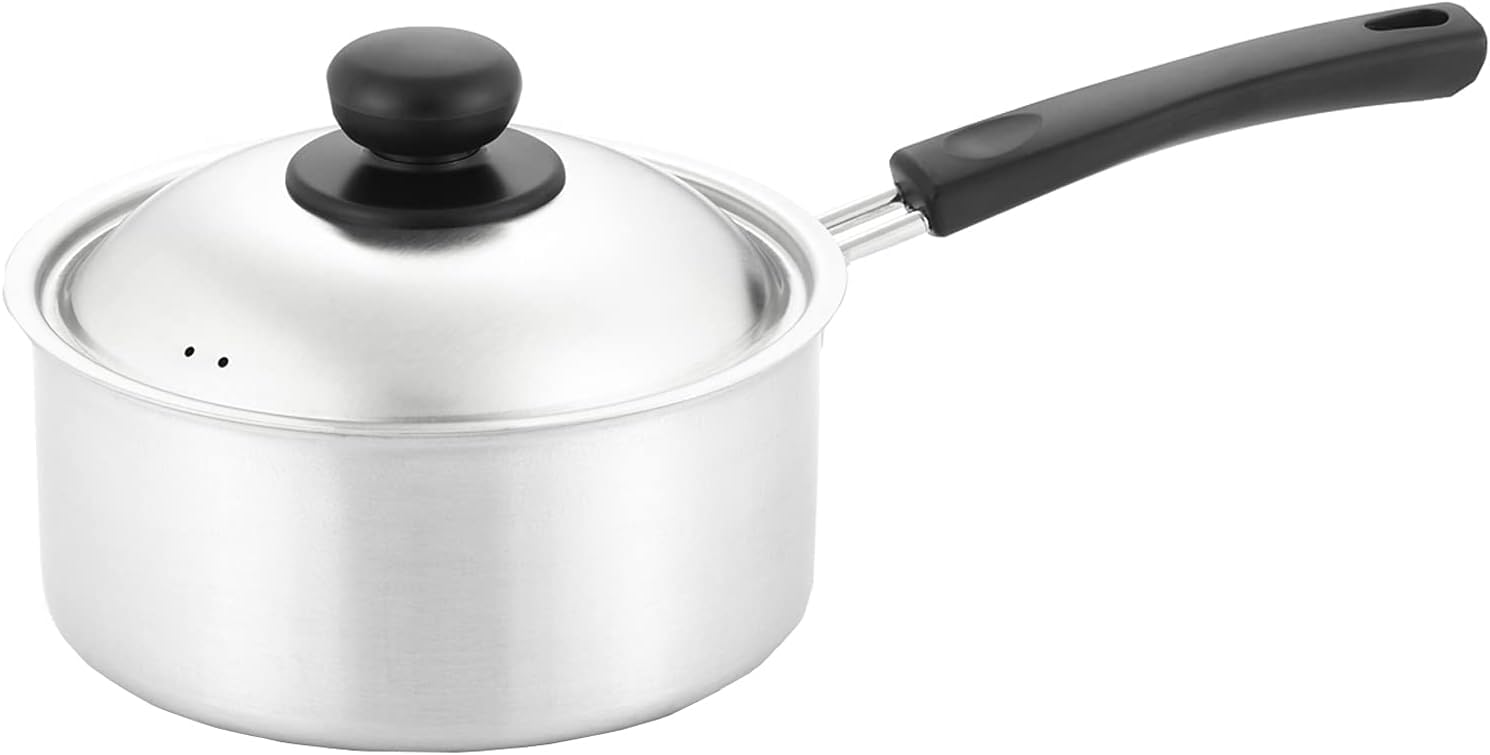 

Yoshikawa Stainless Steel Saucepan, 18cm, 2.1L Capacity, CookEasy, Made in Japan, Gift Wrapping Available, SJ3320
