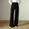 Chuyu Women's Winter Commuter Fleece-Lined Wide-Leg Casual Pants
