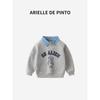French Arielle De Pinto Kids False Two-Piece Sweaters K-style Children's Clothing Boys Fashion Cartoon Top Tide