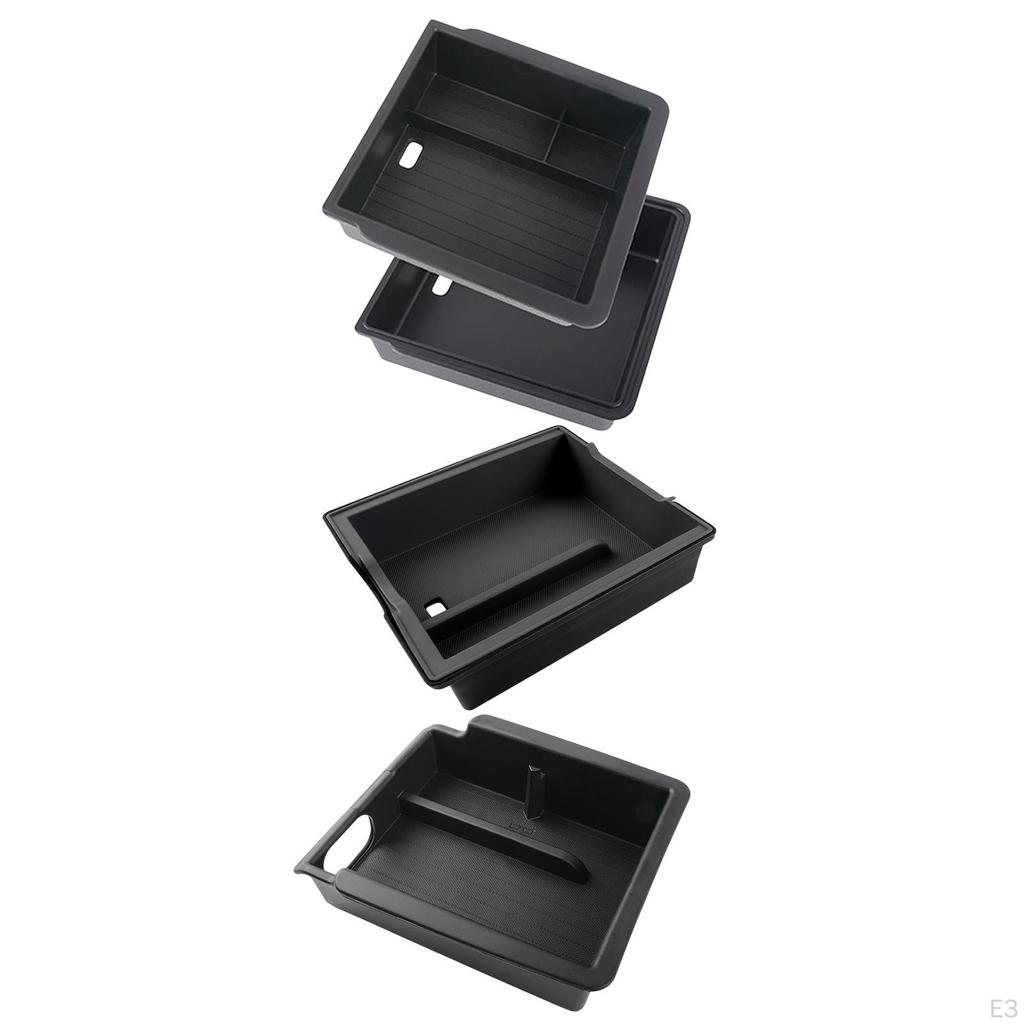 Double Layers Armrest Storage Box Replacement 17x17.5x5cm Holder Container for Versatile Car
