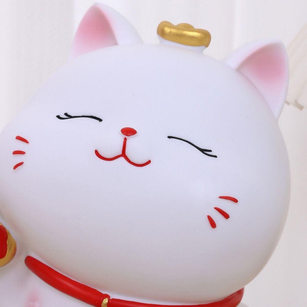 Eco Friendly Cat Piggy Bank Cute Animal Saving Pot Multi-purpose Lucky Cat Ornament Table