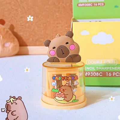 Kawaii Przenośna Temperówka Kapibara Kreatywna Kreskówkowa Temperówka Artykuły Biurowe Szkolne Artykuły Papiernicze dla Uczniów Prezenty
