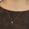 N835-S925 Sterling Silver 18K Gold-plated Teardrop-shaped Pendant Zircon Fashion Necklace Collarbone Chain