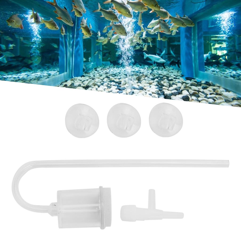 Aquarium Air Refiner Quiet Fish Tank Acrylic Air Pump Air Refiner with Suction CupS