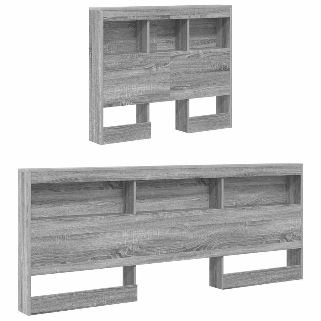 Storage Headboard Gray Sonoma 90 cm Particleboard