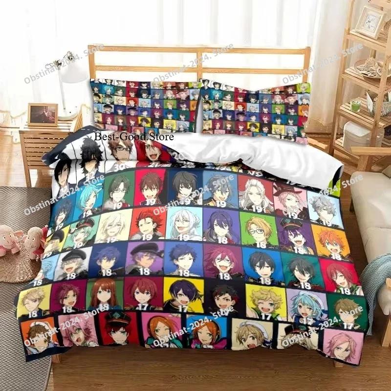 New Anime Rock Band Ensemble Stars All Season Twin Bedding Set 3 Piece Comforter Set Bed Duvet Cover Double King Comforter Cover