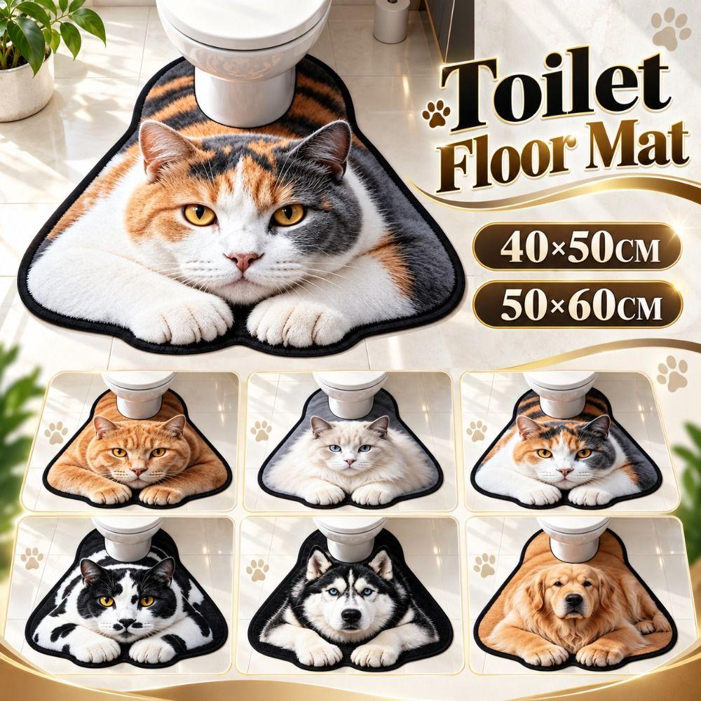Diatomaceous Earth Toilet Rug Non-slip Toilet Floor Mat Bathroom Decor