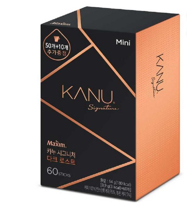 

KANU Signature Dark Roast Mini Instant Coffee 60 Sticks – Deep & Bold Korean Coffee 1 box