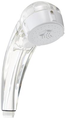 KAKUDAI Massage-Stopp-Dusche mit niedrigem Wasserdruck, transparent, weiß, 356-720-W