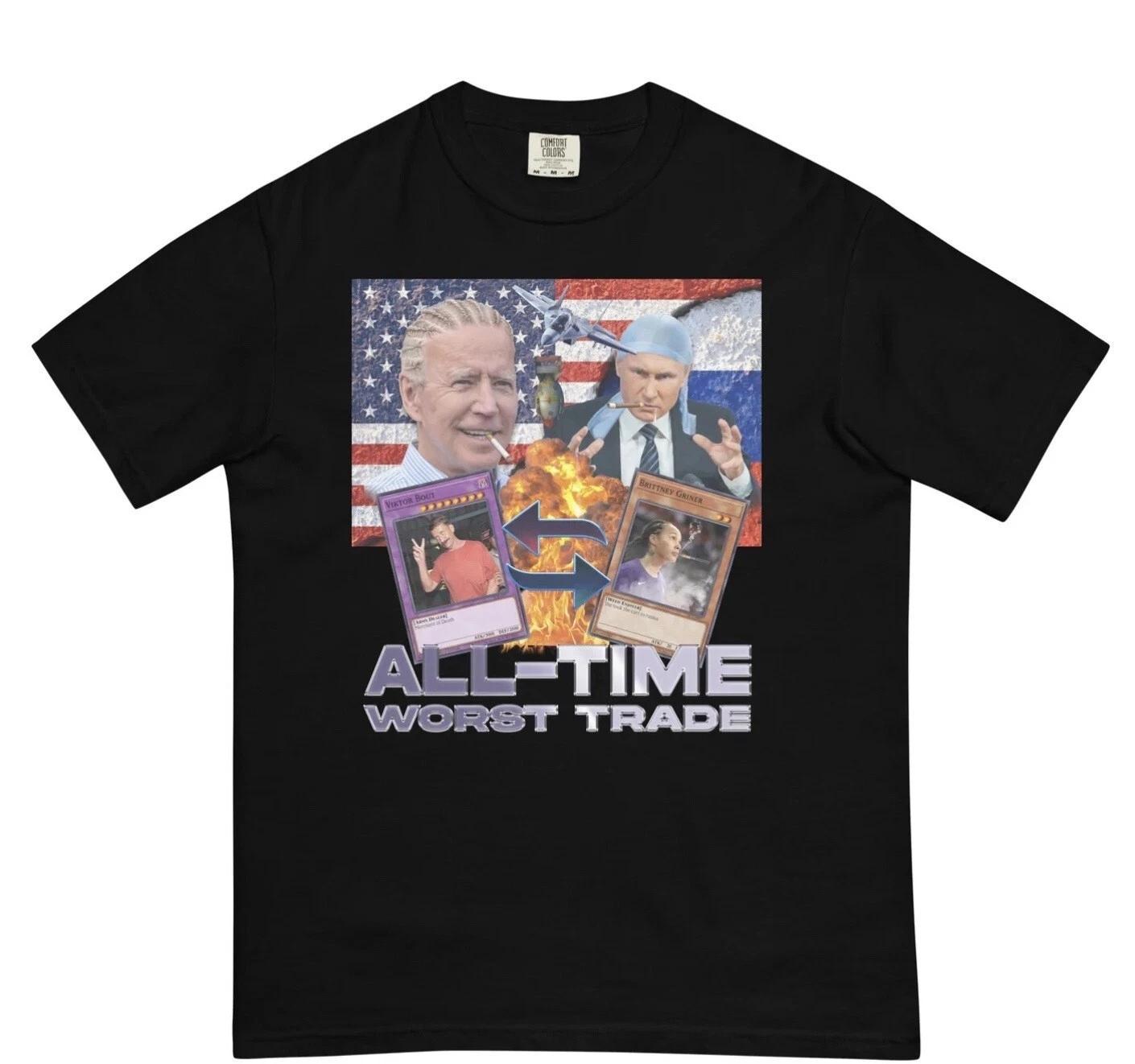 Mens All Time Worst Trade T Shirt Funny Political FJB Biden Humor Republican Tee 4XL
