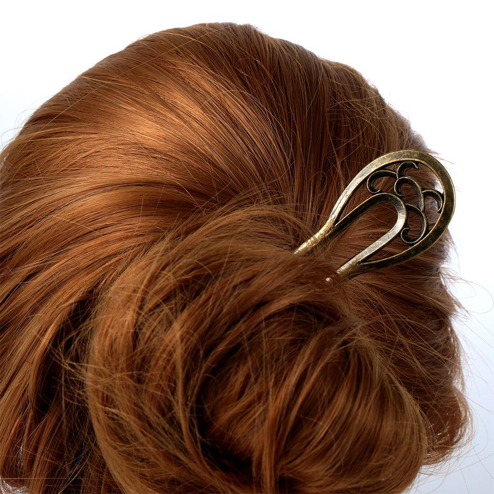 Hair Care Fashion Hair Accessories Vintage Metallic Styling Tools Vintage Hair Sticks Hairpin Hair Clip Bronze Hairpins