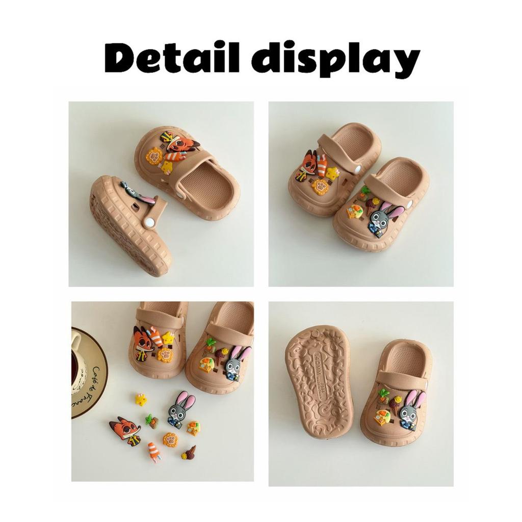 Kids' Crazy Animal Crocs - City Beach Closed-Toe Non-Slip Sandals for Boys & Girls