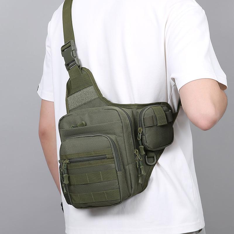 Borsa a tracolla da uomo Borsa a tracolla di grande capacità Borsa da petto sportiva multifunzionale per esterni