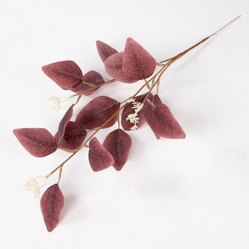 3 Forks with Fruit Eucalyptus Leaves, Green Plants, Eucalyptus Apple Leaves, Wedding Flowers, Leaf Materials, Home Decoration Ornaments