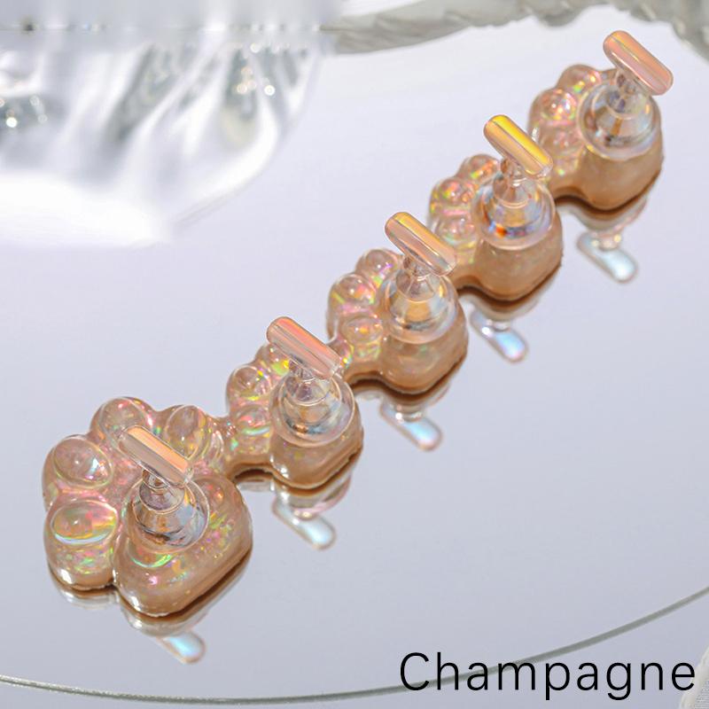 Cat Claw Nail Stand for Press On Nails Aurora Resin Showing Shelves Nail Display Magnetic Holder Manicure Organizer Tools