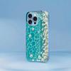 Turquoise Water with White Daisies for iphone 17 case for coque iphone Case fundas Glass for iPhone 17 16 15 14 13 12pm Pro Plus