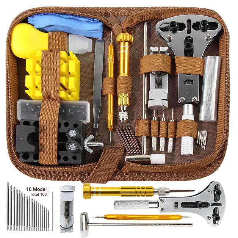 149-Piece Watch Repair & Disassembly Tool Set with Opener in Handy Tool Bag