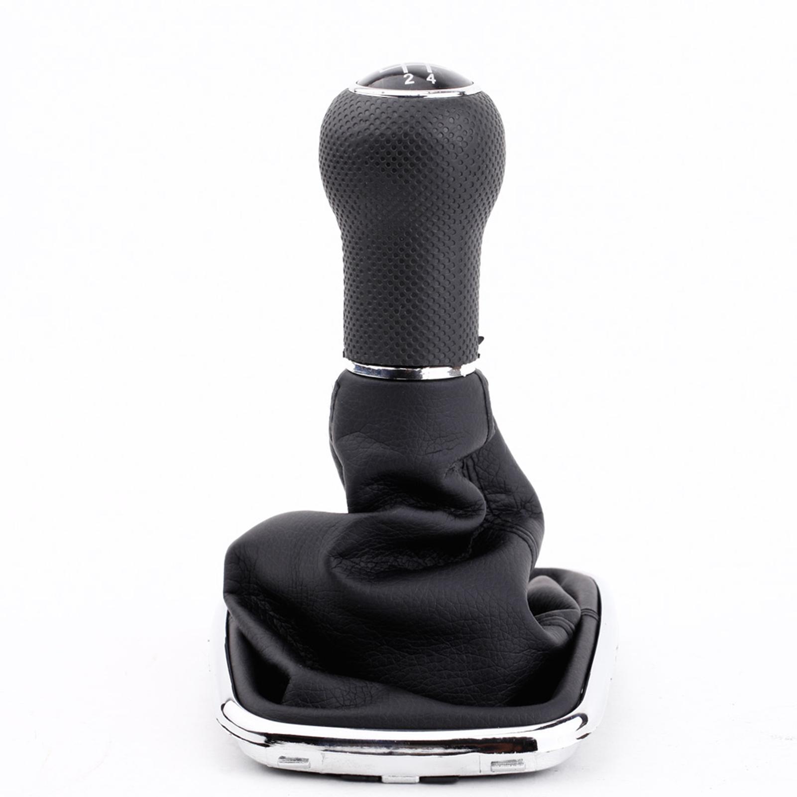 

New 5 Speed Gear Shift Knob Gaitor Boot Black PU Leather for Jetta GTi MK4 1999 2004 чёрный