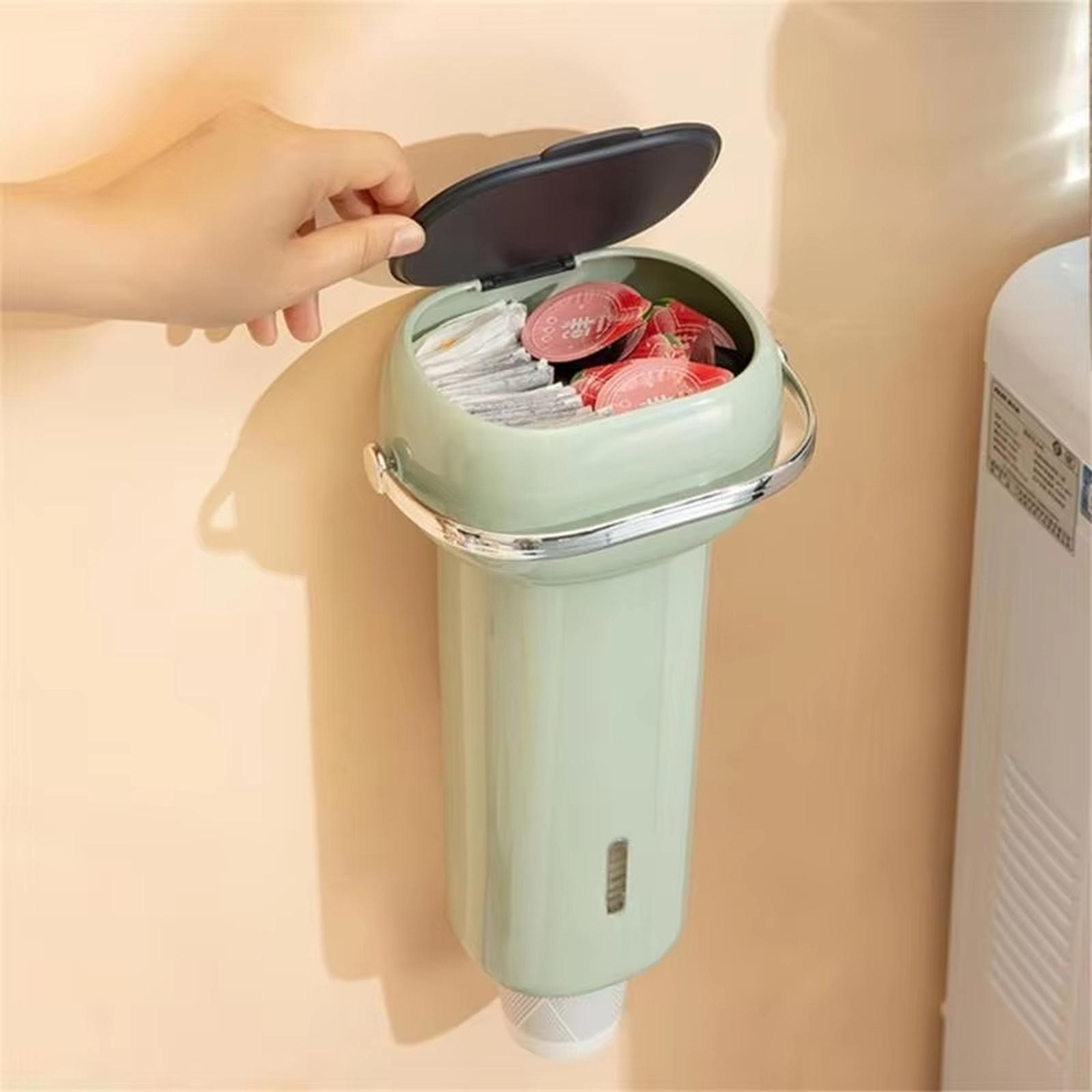 

Wall Mounted Cup Dispenser, Punch-Free Disposable Cup Holder, Multi-layer Paper Cup Storage Rack for Home one size зелений