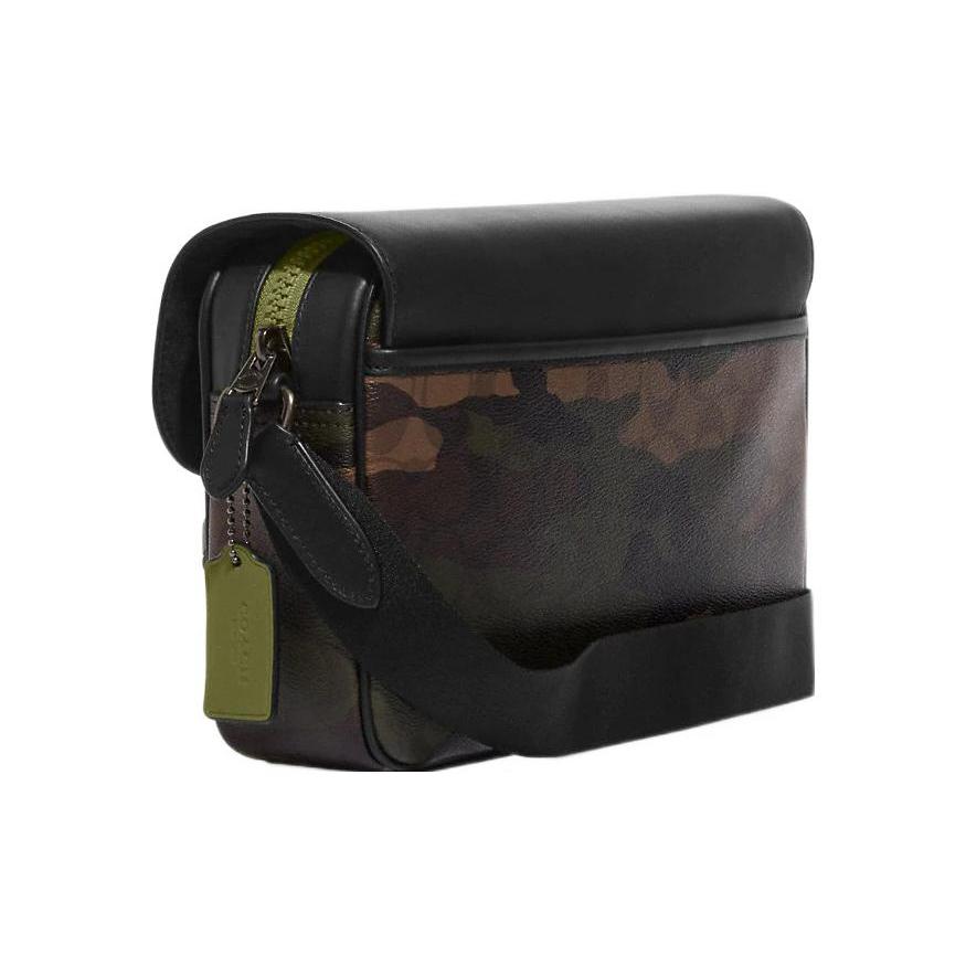 New COACH Track Cow Leather Patchwork Shoulder Bag Crossbody Bag Medium Size Men's Monogram Jasper Mix CC018-QBUOX