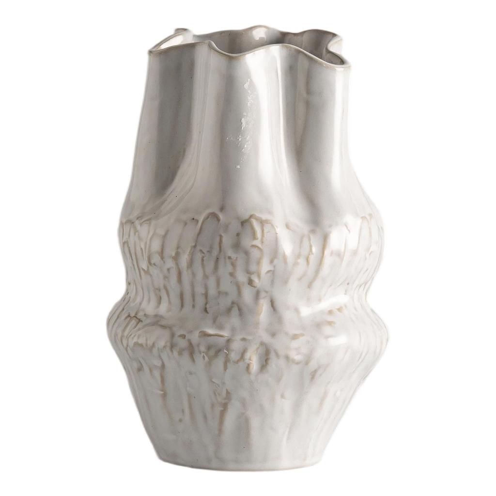 Wabi-sabi Modern Large European Ceramic Vase for Living Room or Dining Table Flower Arrangements