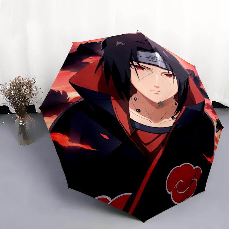 Itachi Uchiha Pattern, Automatic Folding Umbrella, Portable and Foldable Design, 8 Ribs, a Christmas or Birthday Gift.