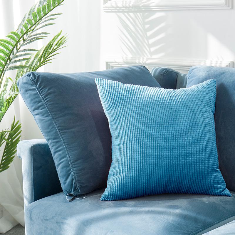 Nordic Simple Office Cushion Square Velvet Pillow Cover Without Insert Waist Pillow Living Room Cushions Pillow Sofa