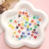Z38 5pcs 10mm Round Transparent Glossy Glass Bead Candy Color Texture Handmade Jewelry DIY Bracelet Necklace Pendant Accessories