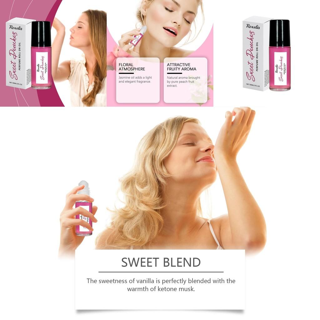 Refreshing And Fruity Pink Peach Roll-on Perfume 30ml Ideal For Daily Use