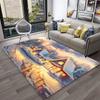 Alfombra con diseño de Papá Noel y árbol de Navidad para niños, regalo para el hogar, sala de estar, dormitorio, sofá, decoración, alfombrilla antideslizante