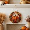 Christmas Party Decoration Pumpkin Acrylic Window Hanging Decor, Fall Harvest Wreath Ornament for Festive Pendant Thanksgiving Halloween, Indoor