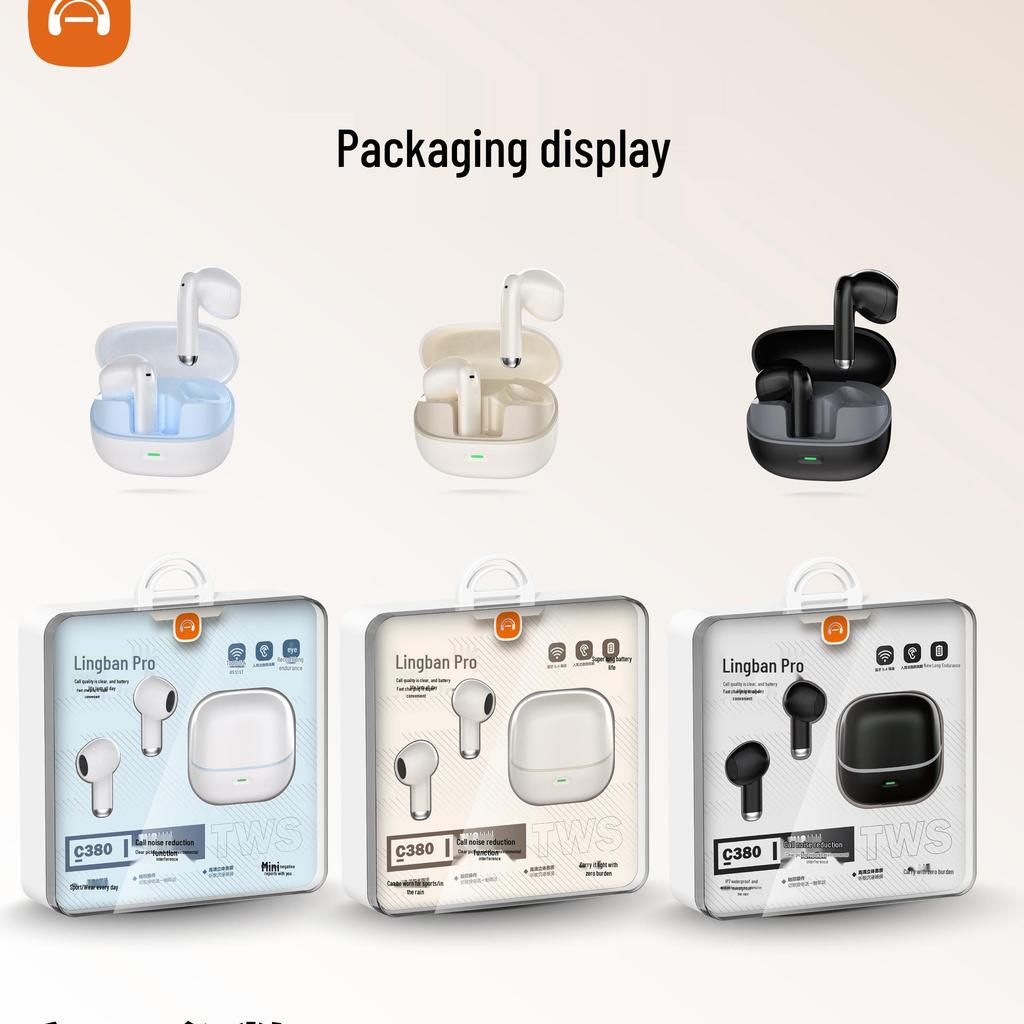 Student Bluetooth Headset V5.4: Half-in-ear, noise-canceling, ultra-long battery, low latency, high-quality sound.