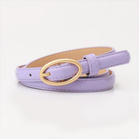 Dámský pásek Kovová oválná spona Dekor Vícedírkový design Nastavitelná délka Pás Imitace kůže Pasový pásek Doplněk ke košili svetru