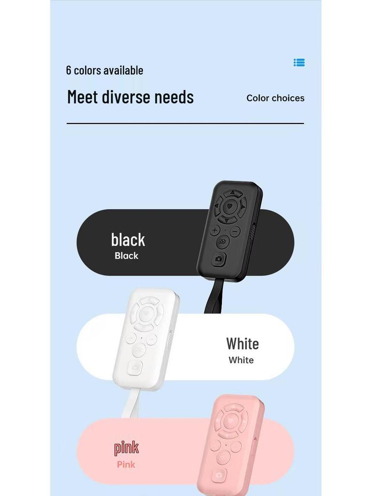 Smart Bluetooth Remote: Multifunctional Zoom, TikTok Controller, Rechargeable Phone Photography & Video Page Turner.