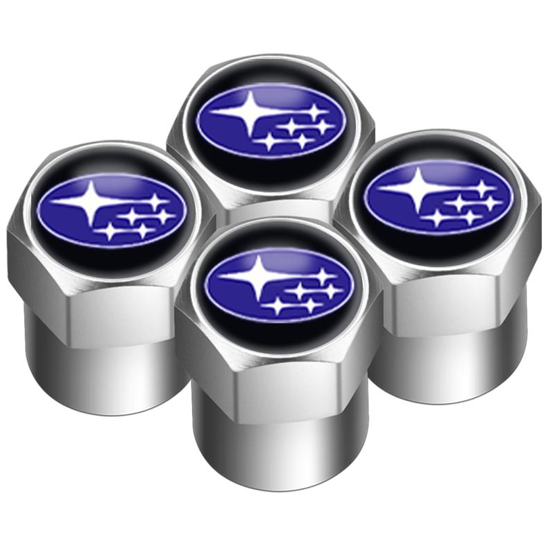 4pcs Car Styling Tire Valve Caps Dustproof Covers For Subaru STI Impreza Legacy WRX BRZ XV Forester Crosstrek Outback Ascent Y10