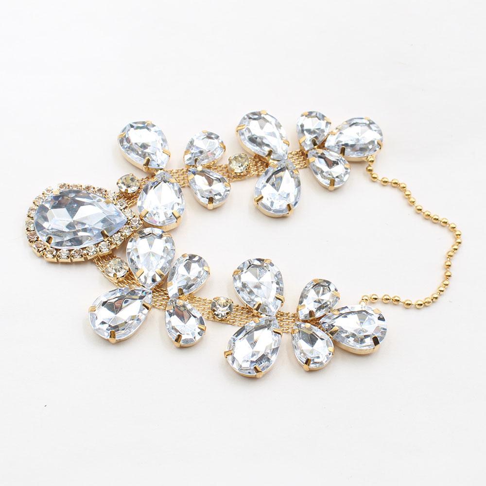 New 1 Piece 100 * 120mm Metal Summer DIY Bikini Beach Flip Flops Chain Rhinestone Decoration